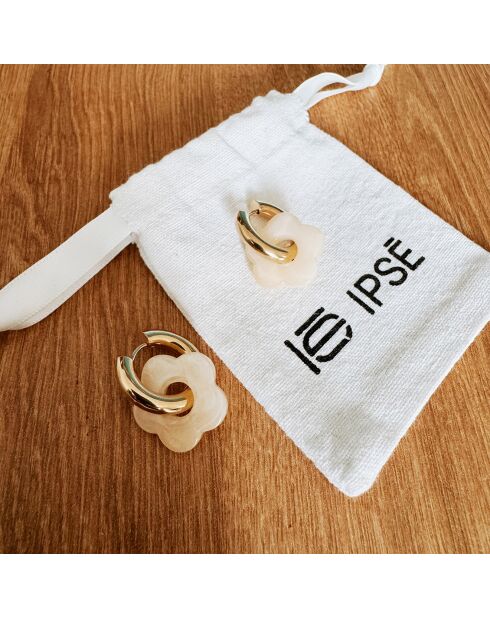 Boucles d'oreilles Haze beiges