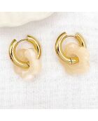 Boucles d'oreilles Haze beiges