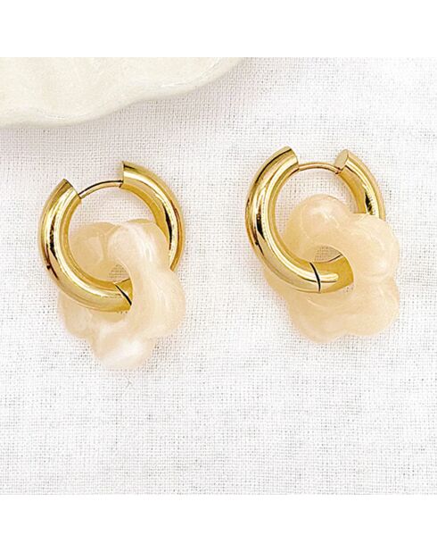 Boucles d'oreilles Haze beiges
