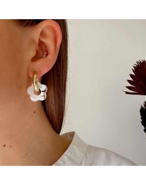 Boucles d'oreilles Haze blanches