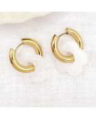 Boucles d'oreilles Haze blanches