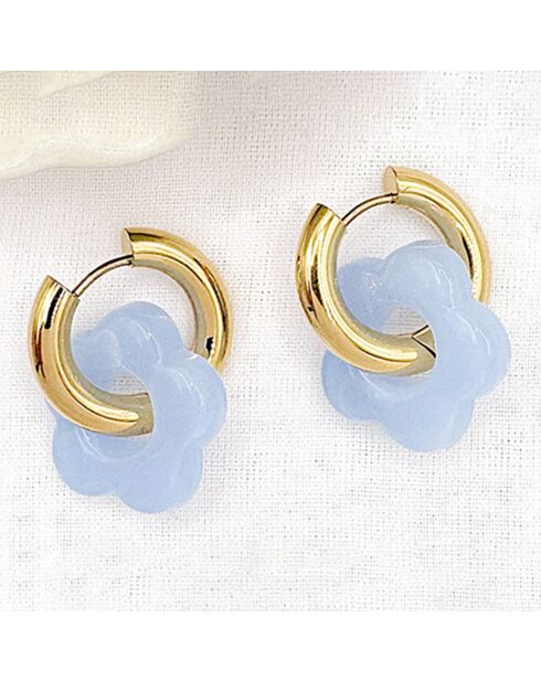 Boucles d'oreilles Haze bleues