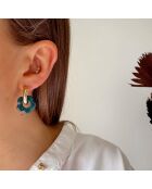 Boucles d'oreilles Haze bleu canard