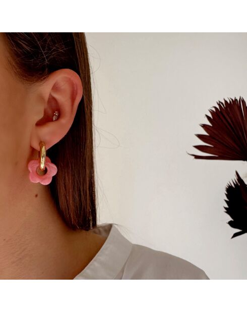 Boucles d'oreilles Haze roses