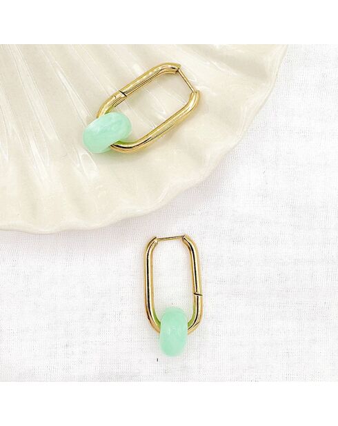 Boucles d'oreilles Lone vertes