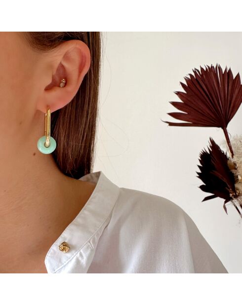 Boucles d'oreilles Lone vertes