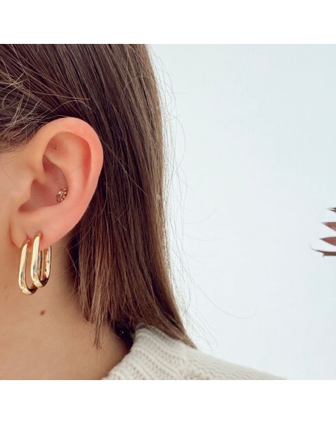 Boucles d'oreilles Mimosa dorées