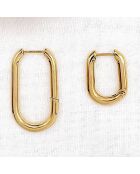 Boucles d'oreilles moyennes Linger dorées
