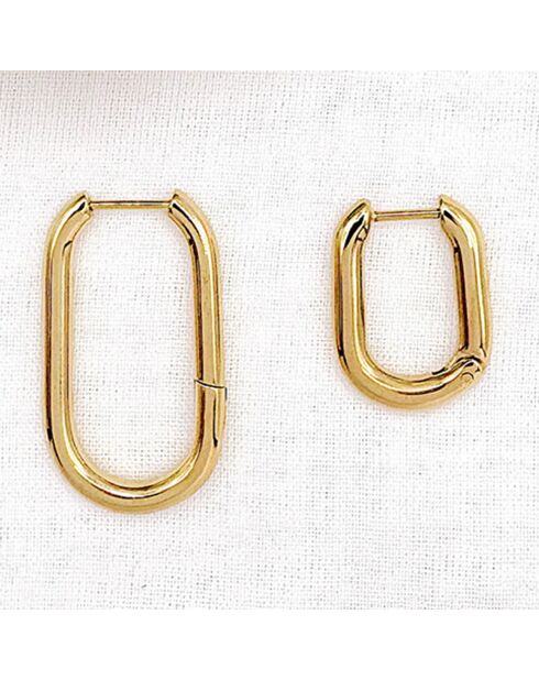 Boucles d'oreilles moyennes Linger dorées