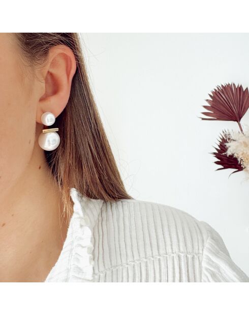Boucles d'oreilles Iris dorées