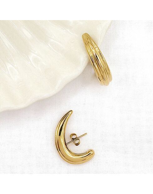 Boucles d'oreilles Luna dorées