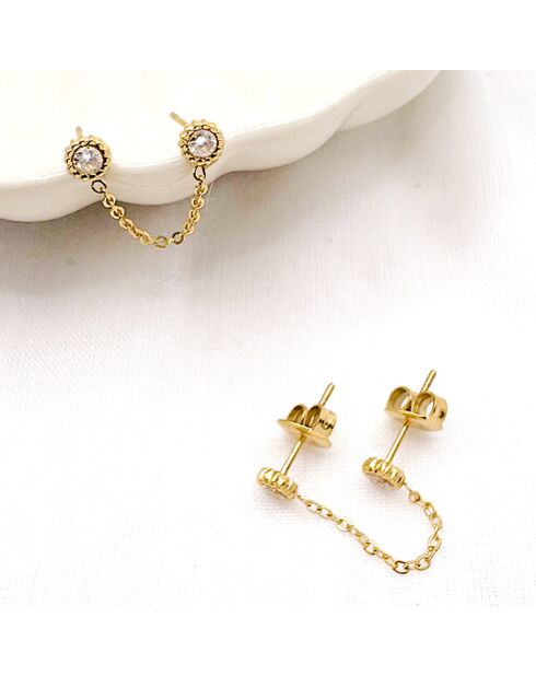 Boucles d'oreilles Juliette dorées