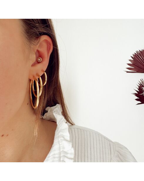 Boucles d'oreilles moyennes Indira dorées