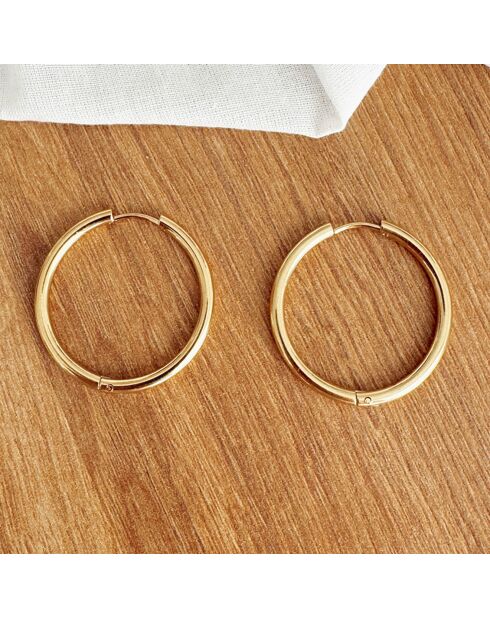 Boucles d'oreilles moyennes Indira dorées