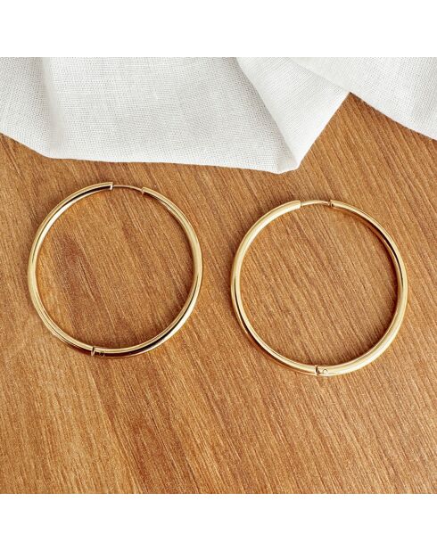 Boucles d'oreilles grandes Indira dorées