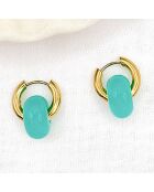 Boucles d'oreilles Hour bleues
