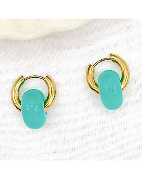 Boucles d'oreilles Hour bleues