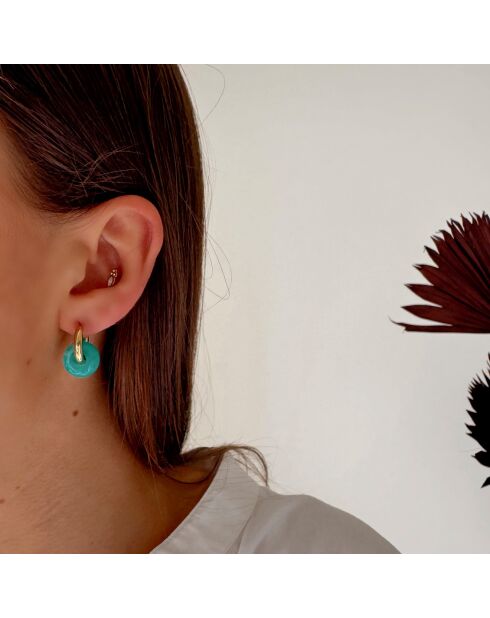 Boucles d'oreilles Hour bleues