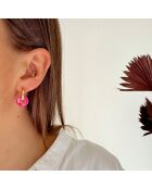 Boucles d'oreilles Hour fuschia