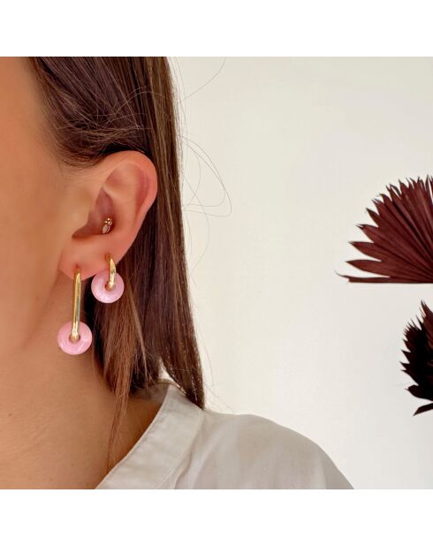 Boucles d'oreilles Hour roses