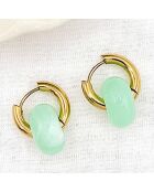Boucles d'oreilles Hour vertes