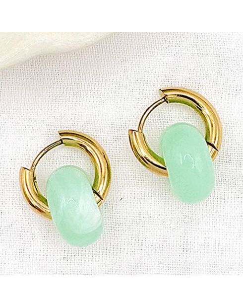 Boucles d'oreilles Hour vertes