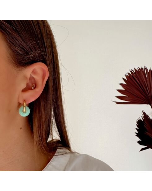 Boucles d'oreilles Hour vertes