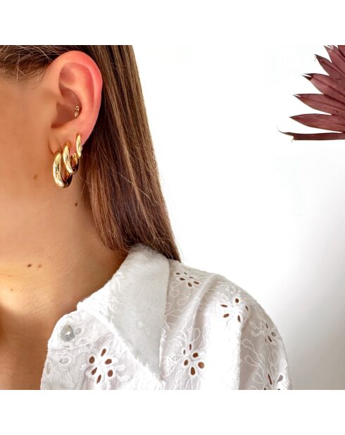 Boucles d'oreilles grandes Isla dorées