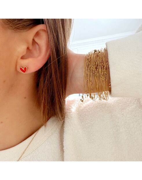 Boucles d'oreilles Neroli rouges
