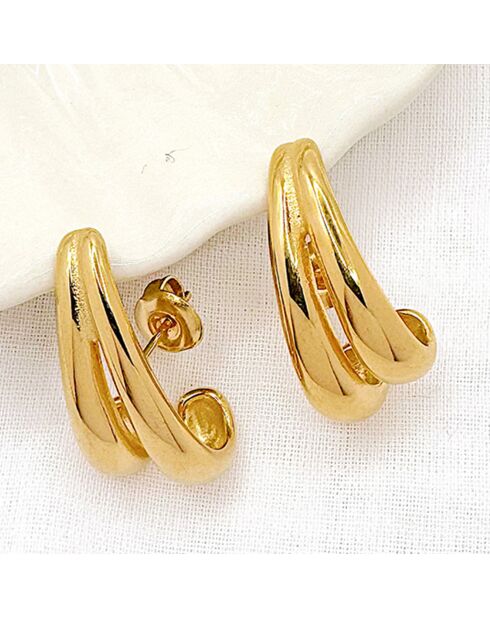 Boucles d'oreilles Elettra dorées
