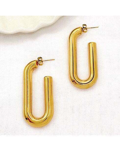Boucles d'oreilles Fico dorées