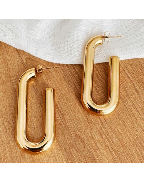 Boucles d'oreilles Fico dorées