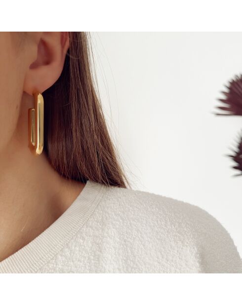 Boucles d'oreilles Fico dorées