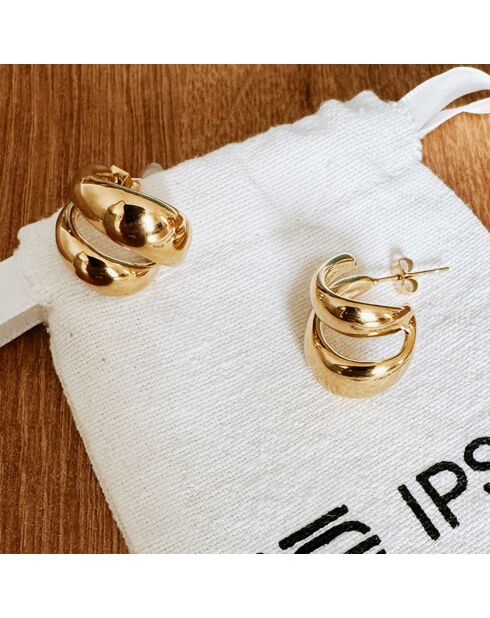 Boucles d'oreilles Mira dorées