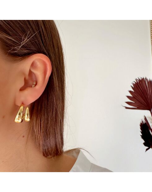 Boucles d'oreilles Mira dorées