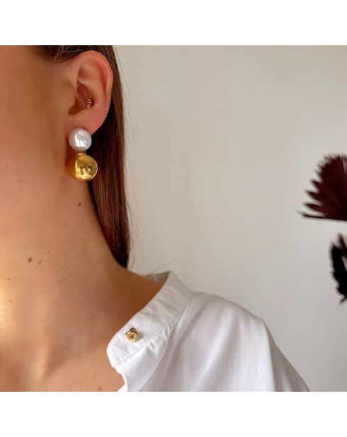 Boucles d'oreilles Nerine dorées