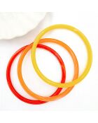 3 Bracelets Season jaune/rouge/orange