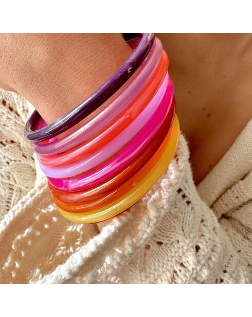 3 Bracelets Season fuchsia/orange/rouge