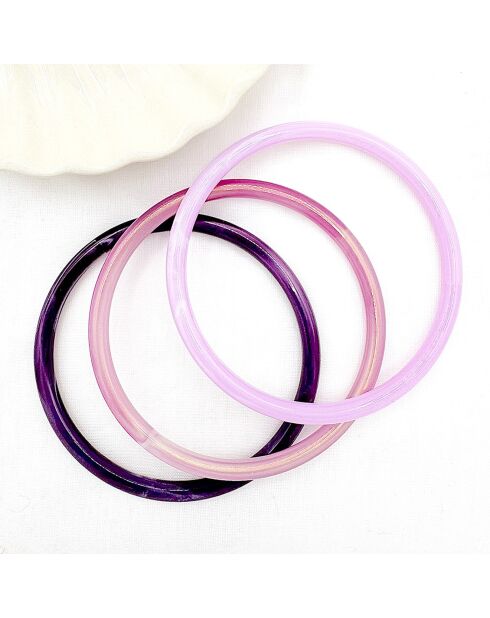 3 Bracelets Season mauve