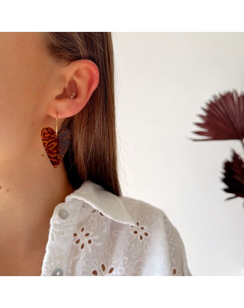 Boucles d'oreilles Shine léopard