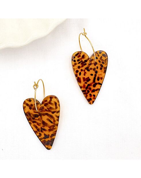 Boucles d'oreilles Shine léopard