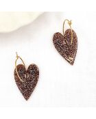 Boucles d'oreilles Sienna marron