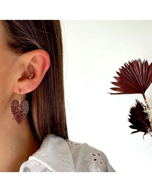 Boucles d'oreilles Sienna marron