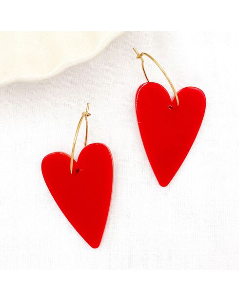 Boucles d'oreilles Shine rouges