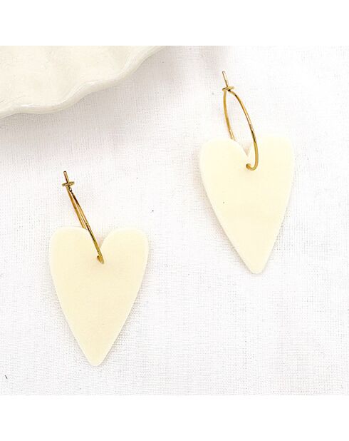 Boucles d'oreilles Shine blanches