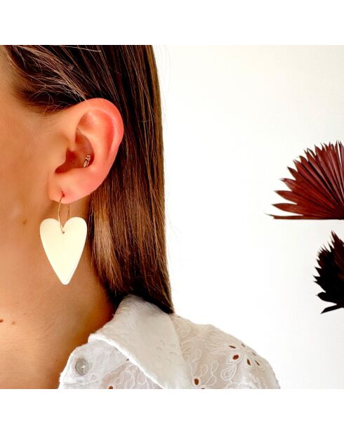 Boucles d'oreilles Shine blanches