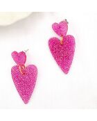 Boucles d'oreilles Silk roses