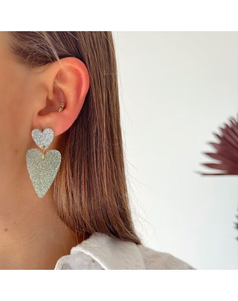Boucles d'oreilles Silk vertes