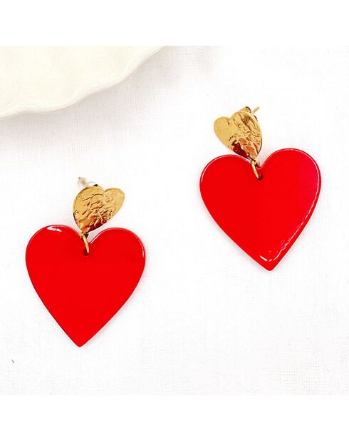 Boucles d'oreilles Sky rouges