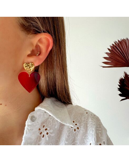 Boucles d'oreilles Sky rouges